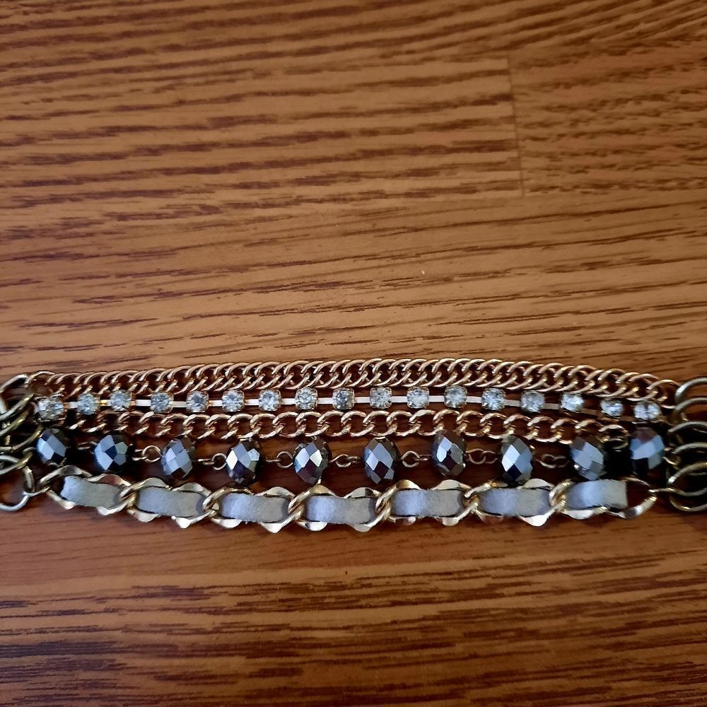 YIK FUNG Multi-Strand and Leather Bracelet BOHEMIAN! - Picture 5 of 8